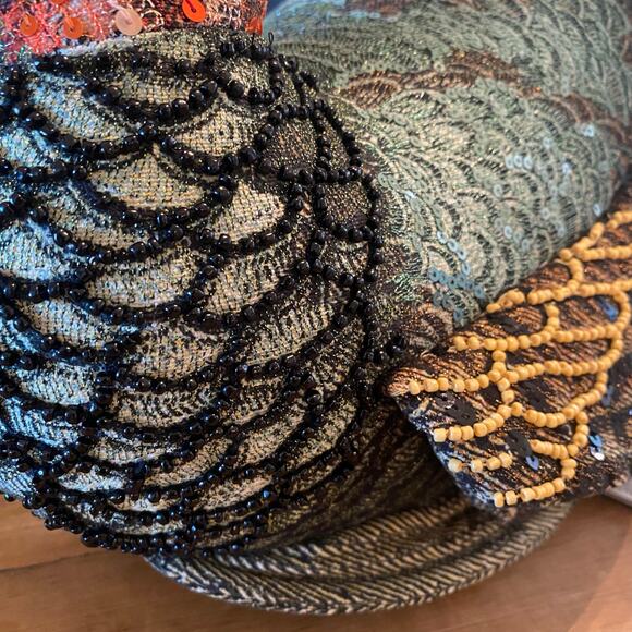 John Derian x Target Beaded Turkey Pillow Holiday Novelty Collectible Home Décor - Picture 5 of 11